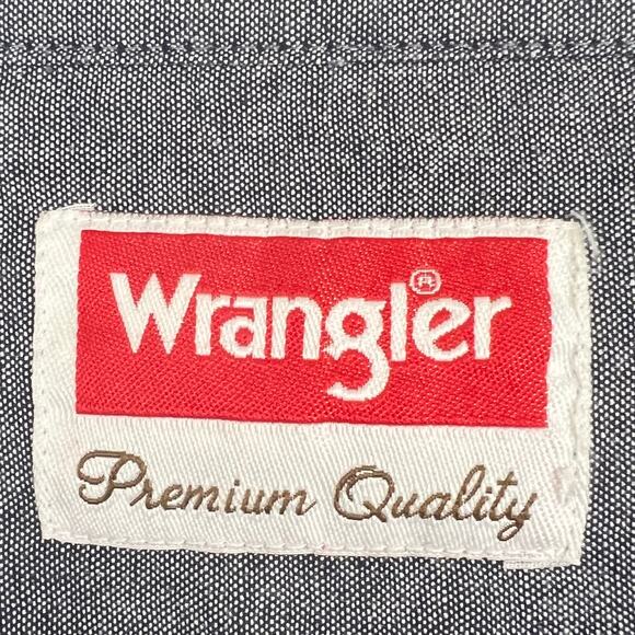 Wrangler flannel shirt men’s 3XL gray/black plaid button up long sleeve - Picture 3 of 6